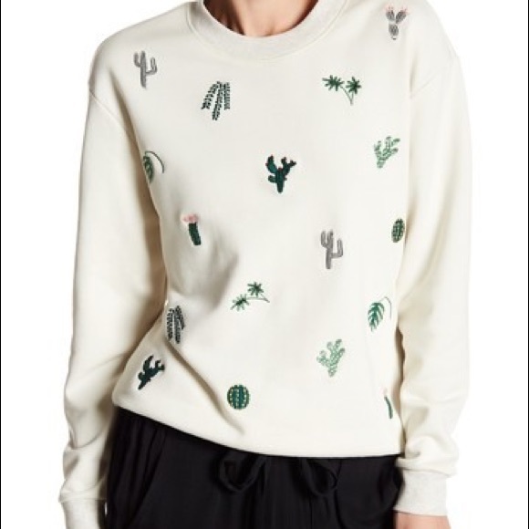 Dress Forum Tops - Dress Forum Embroidered Sweatshirt